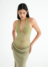 Load image into Gallery viewer, BENNI MIKO MAXI DRESS PEAR
