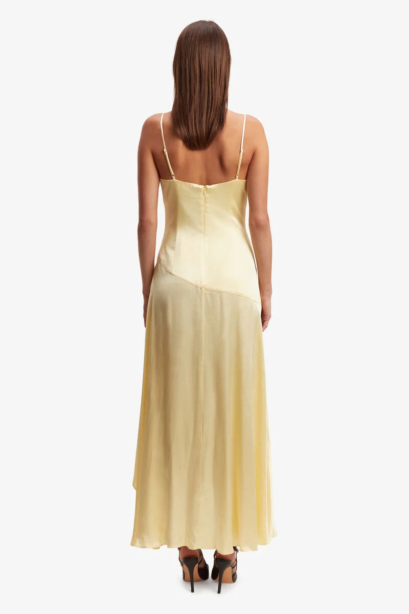 BARDOT SORELLA MIDI DRESS YELLOW