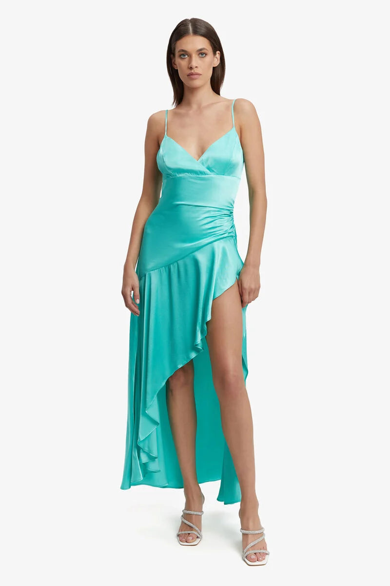 BARDOT SORELLA MIDI DRESS AQUA