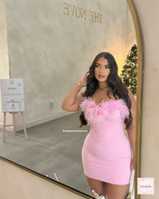 Load image into Gallery viewer, RUNAWAY THE LABEL VALENTINA MINI DRESS MUSK PINK
