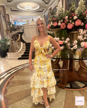 Load image into Gallery viewer, MENTI YELLOW ROSES MAXI DRESS
