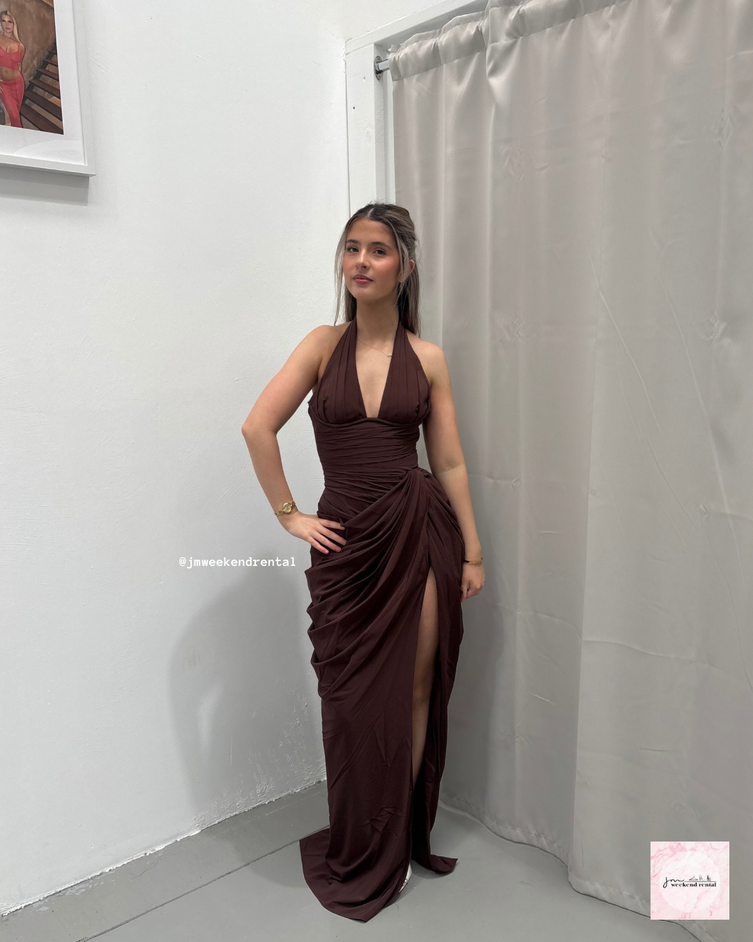 BABYBOO MINETTE MAXI DRESS PLUM BROWN