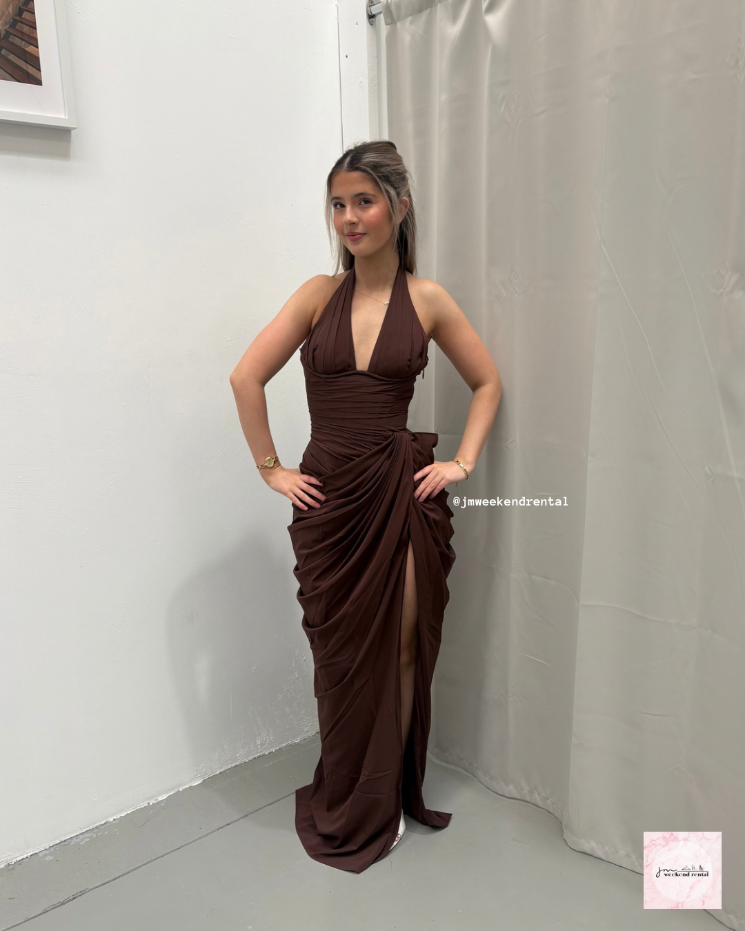 BABYBOO MINETTE MAXI DRESS PLUM BROWN