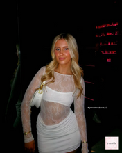 Load image into Gallery viewer, BENNI YANA LACE MINI DRESS WHITE
