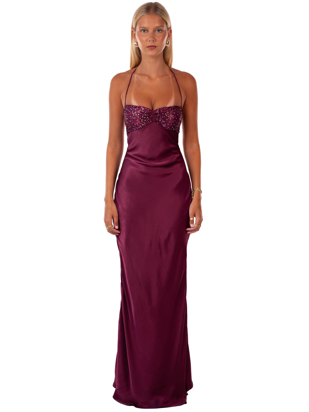 I AM DELILAH JADE MAXI DRESS BERRY