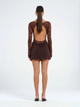Load image into Gallery viewer, BENNI OSKAR MINI DRESS CHOCOLATE
