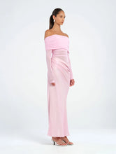 Load image into Gallery viewer, BENNI YASMIN OFF SHOULDER MAXI DRESS PINK

