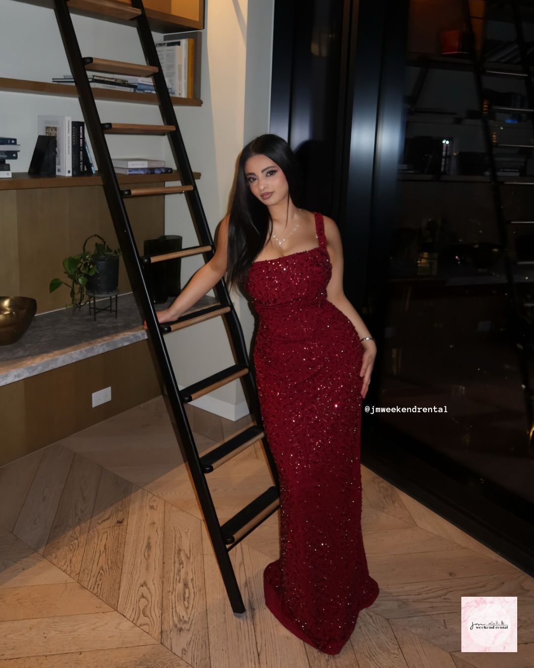 BABYBOO CALANTHE MAXI DRESS BURGUNDY SPARKLE