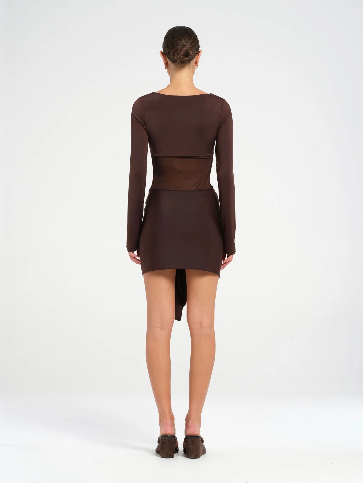 BENNI JUNI MINI DRESS BROWN BENNI JUNI MINI DRESS BROWN