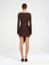 Load image into Gallery viewer, BENNI JUNI MINI DRESS BROWN
