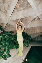 Load image into Gallery viewer, ASTA RESORT NATALIA MAXI DRESS - CHARTREUSE SEQUIN (YELLOW)
