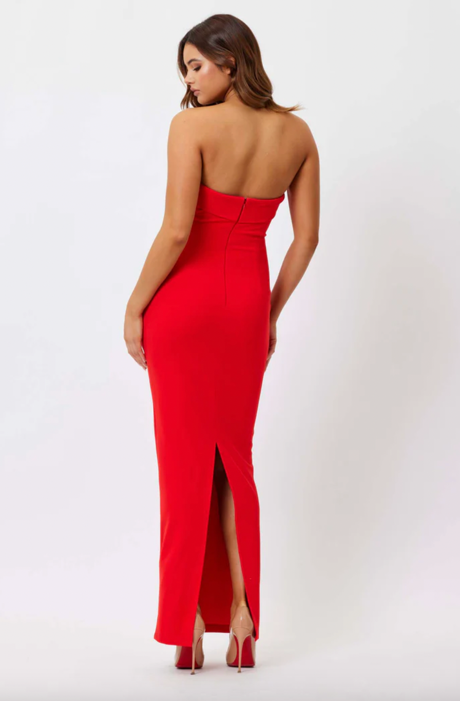 BIANCA AND BRIDGETT ADRIANA DRESS RED