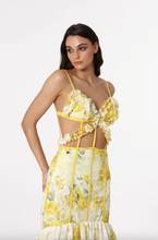 Load image into Gallery viewer, MENTI YELLOW ROSES MAXI DRESS
