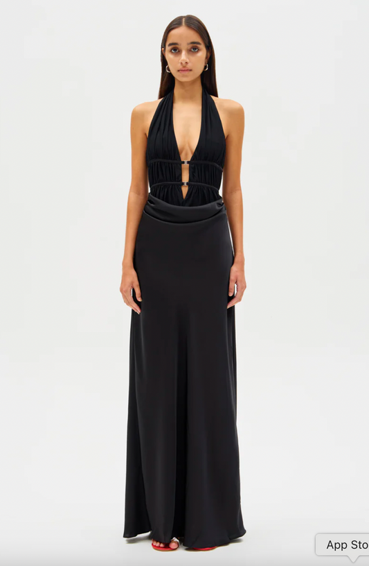 MISHA CELINE MAXI DRESS BLACK