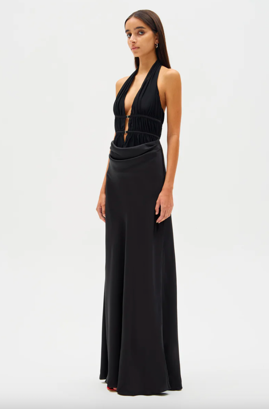 MISHA CELINE MAXI DRESS BLACK