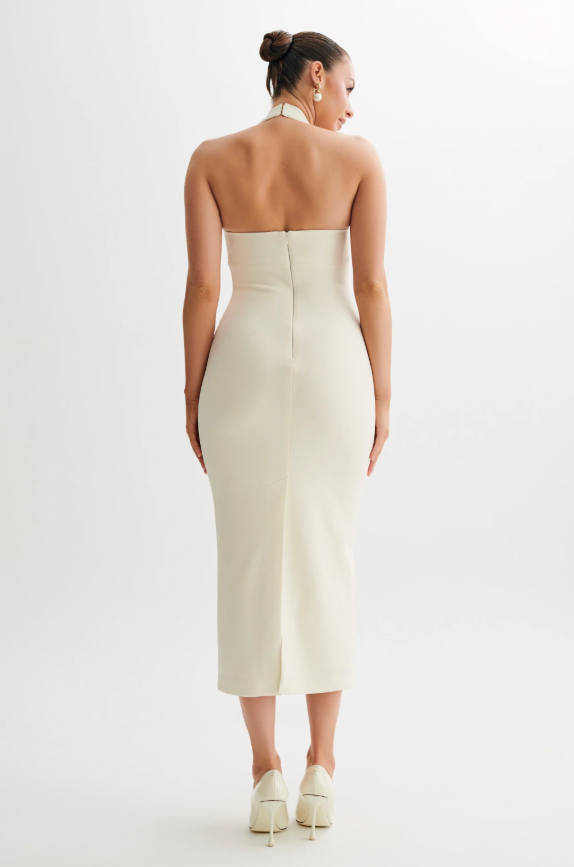 MESHKI AMELITA HALTER MIDI DRESS