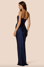 Load image into Gallery viewer, NOOKIE CHIARA STRAPLESS GOWN NAVY
