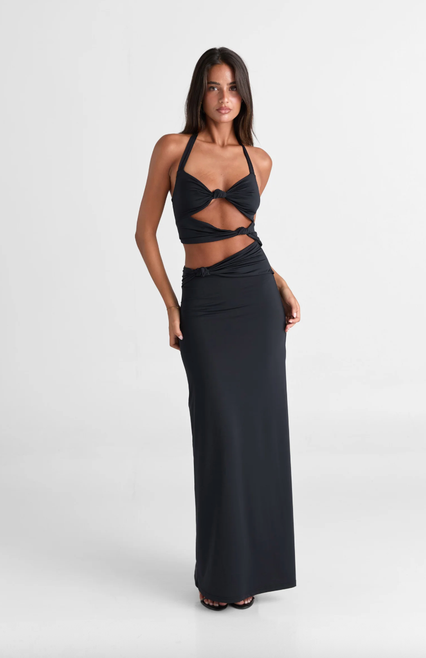 SASHA THERESE ORALIA DRESS BLACK