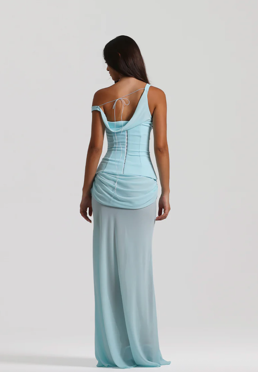 NATALIE ROLT CADENCE GOWN BLUE