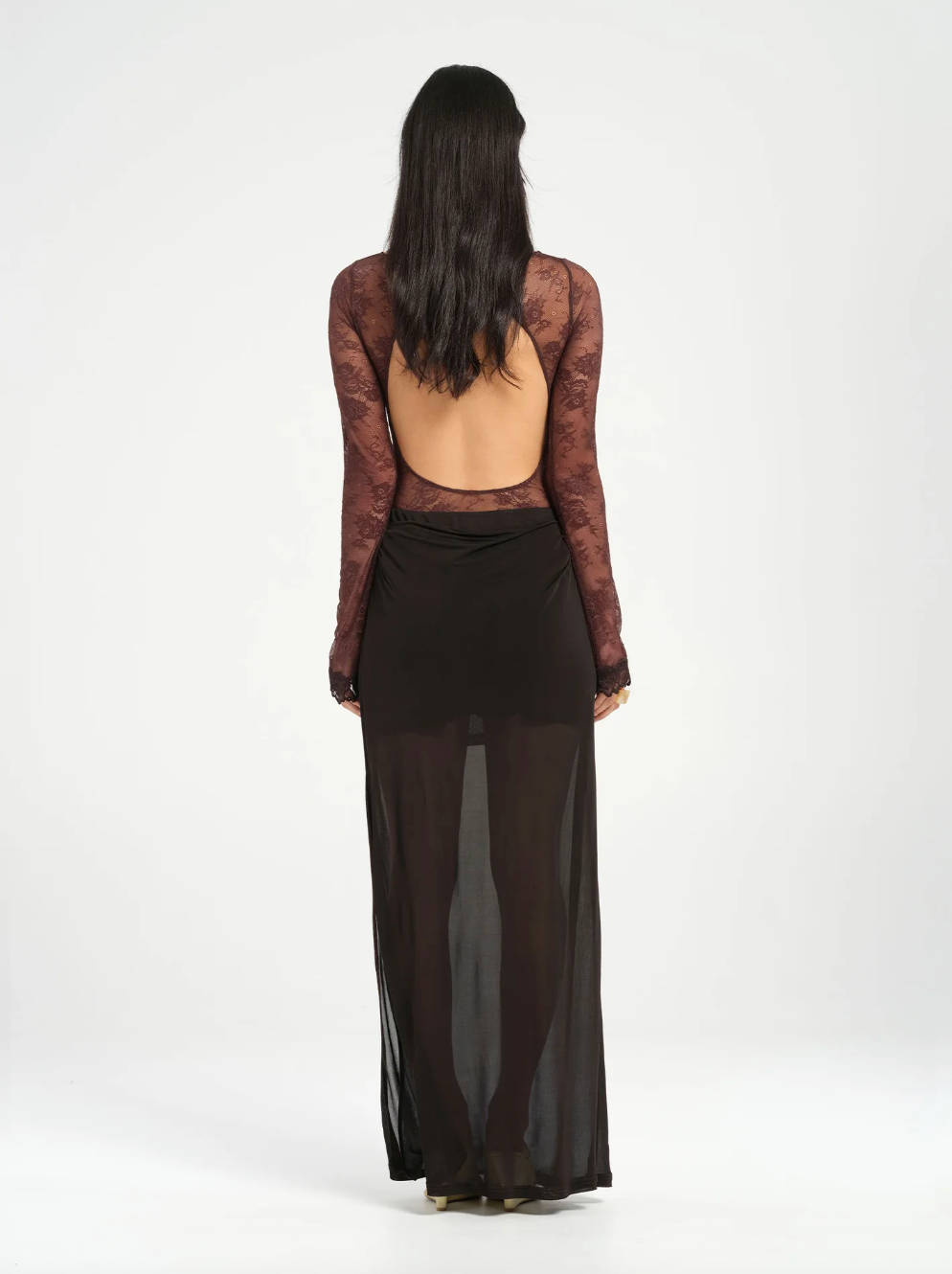 BENNI OSKAR MAXI DRESS CHOCOLATE