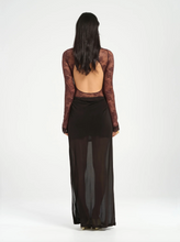 Load image into Gallery viewer, BENNI OSKAR MAXI DRESS CHOCOLATE
