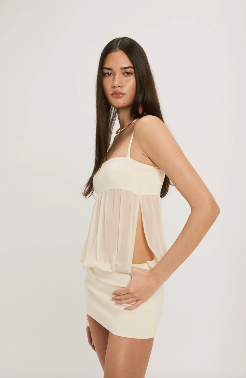 ANCE GRIA ROMEO MINI DRESS CREAM