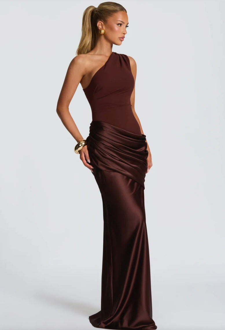 BABYBOO SADONA MAXI DRESS PLUM BROWN