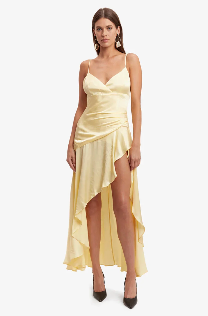 ONLINE WAREHOUSE SALE: BARDOT SORELLA MIDI DRESS YELLOW