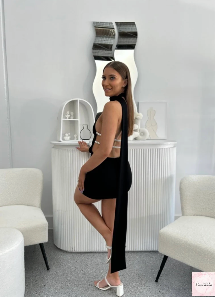 ONLINE WAREHOUSE SALE: KHANUMS KARA PEARL MINI DRESS