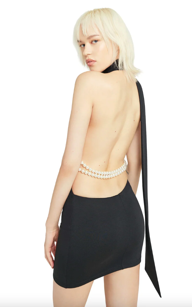 ONLINE WAREHOUSE SALE: KHANUMS KARA PEARL MINI DRESS
