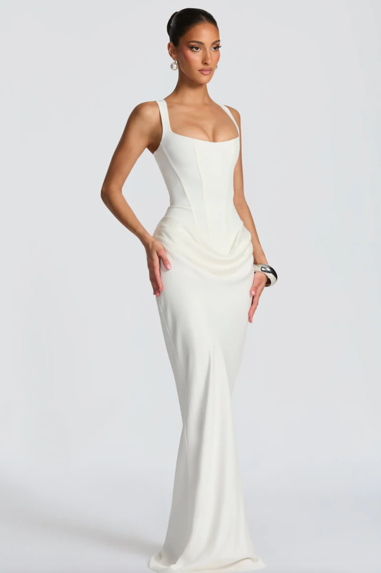 BABYBOO CORNELIA MAXI DRESS WHITE