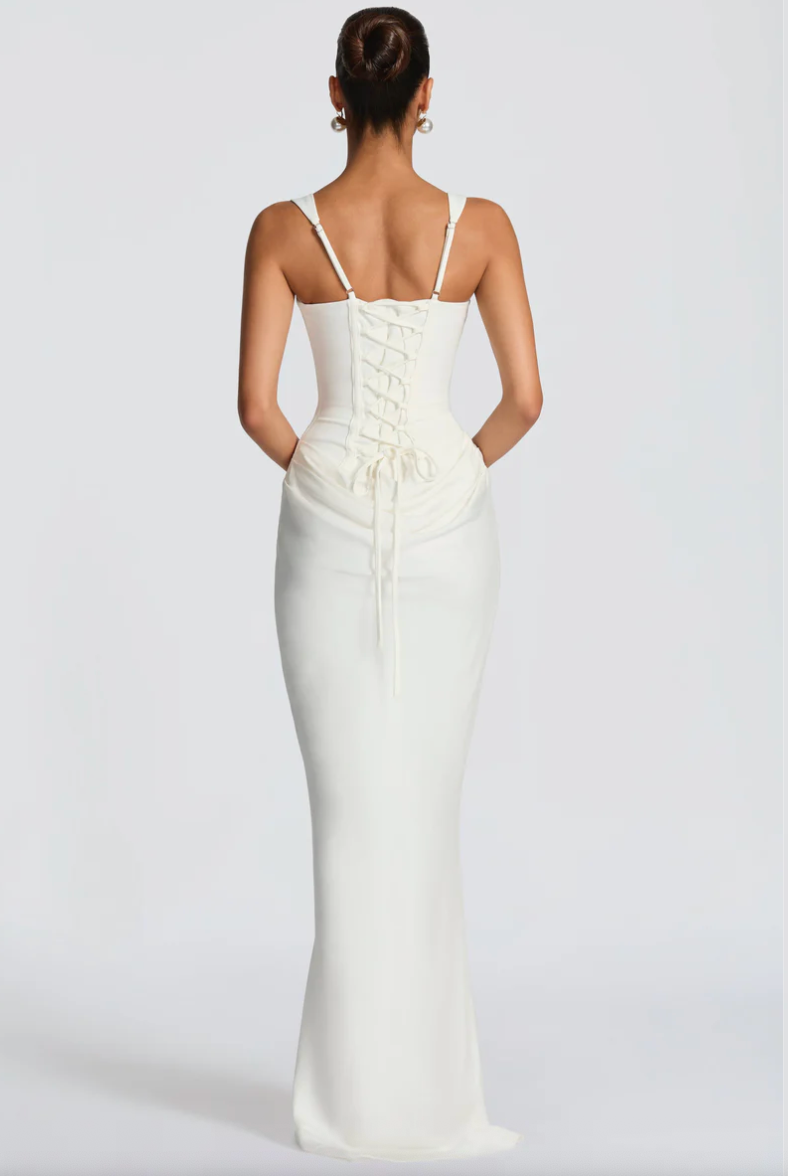 BABYBOO CORNELIA MAXI DRESS WHITE