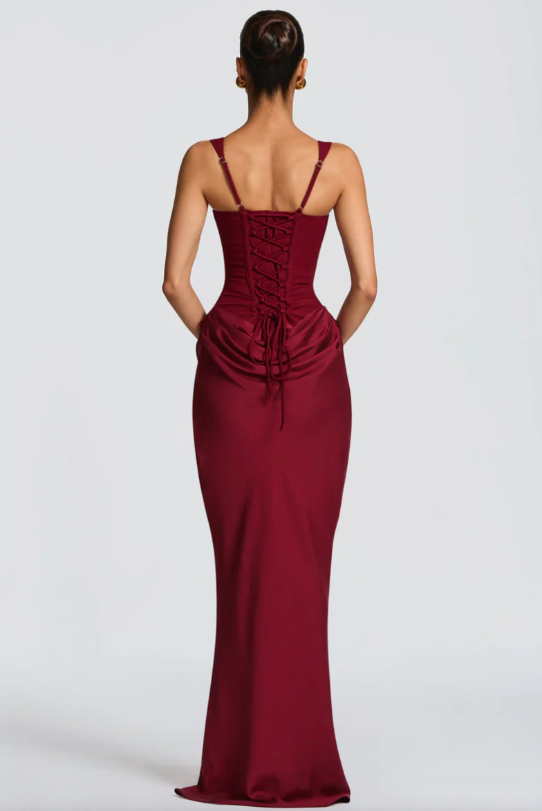 BABYBOO CORNELIA MAXI DRESS BURGUNDY