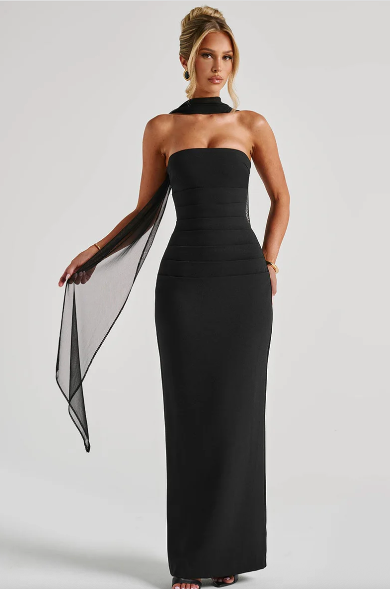 BABYBOO YULIA MAXI DRESS BLACK