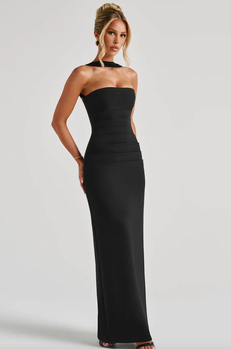 BABYBOO YULIA MAXI DRESS BLACK