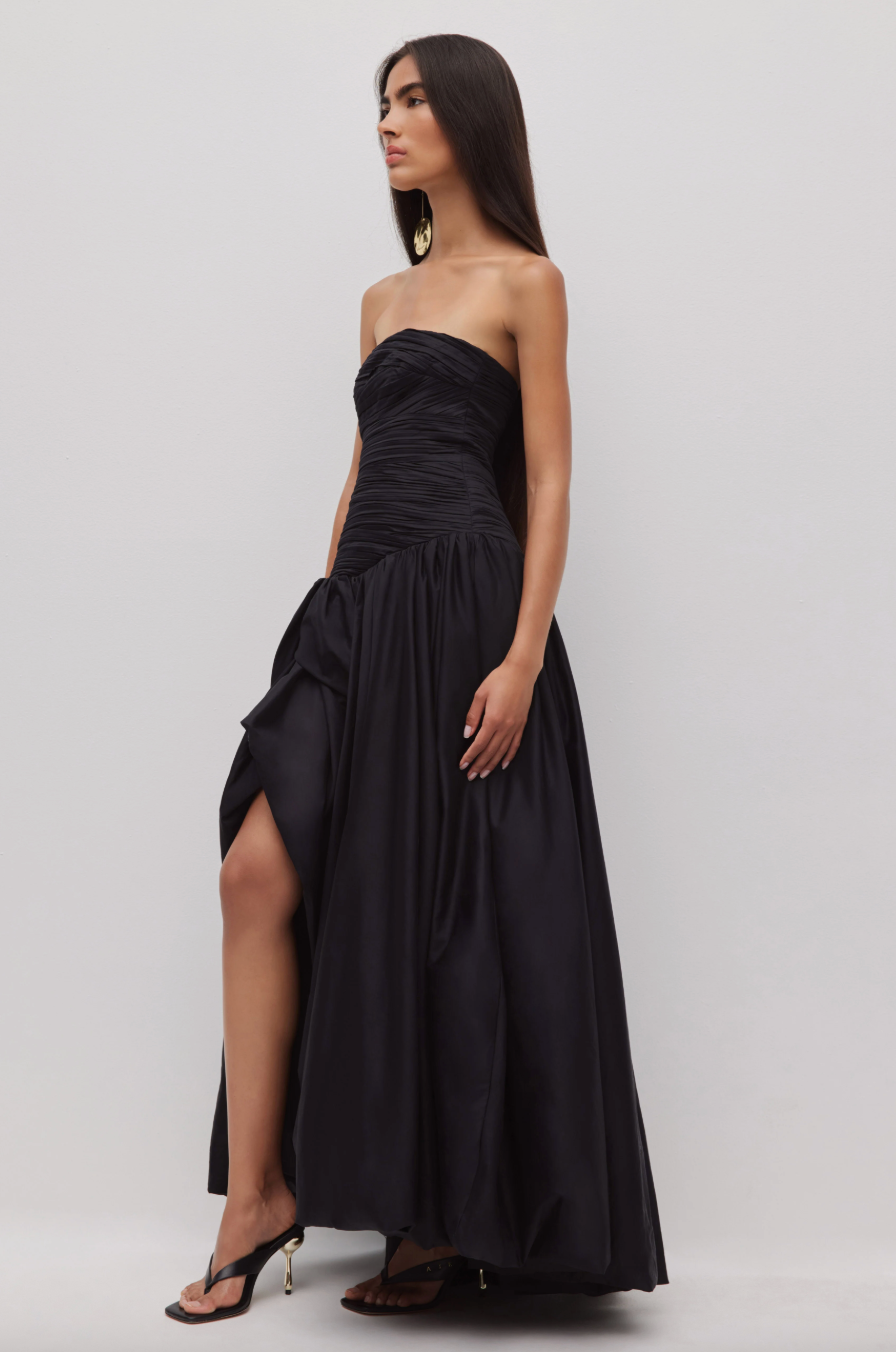 AJE VIOLETTE BUBBLE HEM MAXI DRESS BLACK – JMWEEKENDRENTAL
