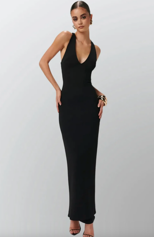 EFFIE KATS EIZA GOWN BLACK