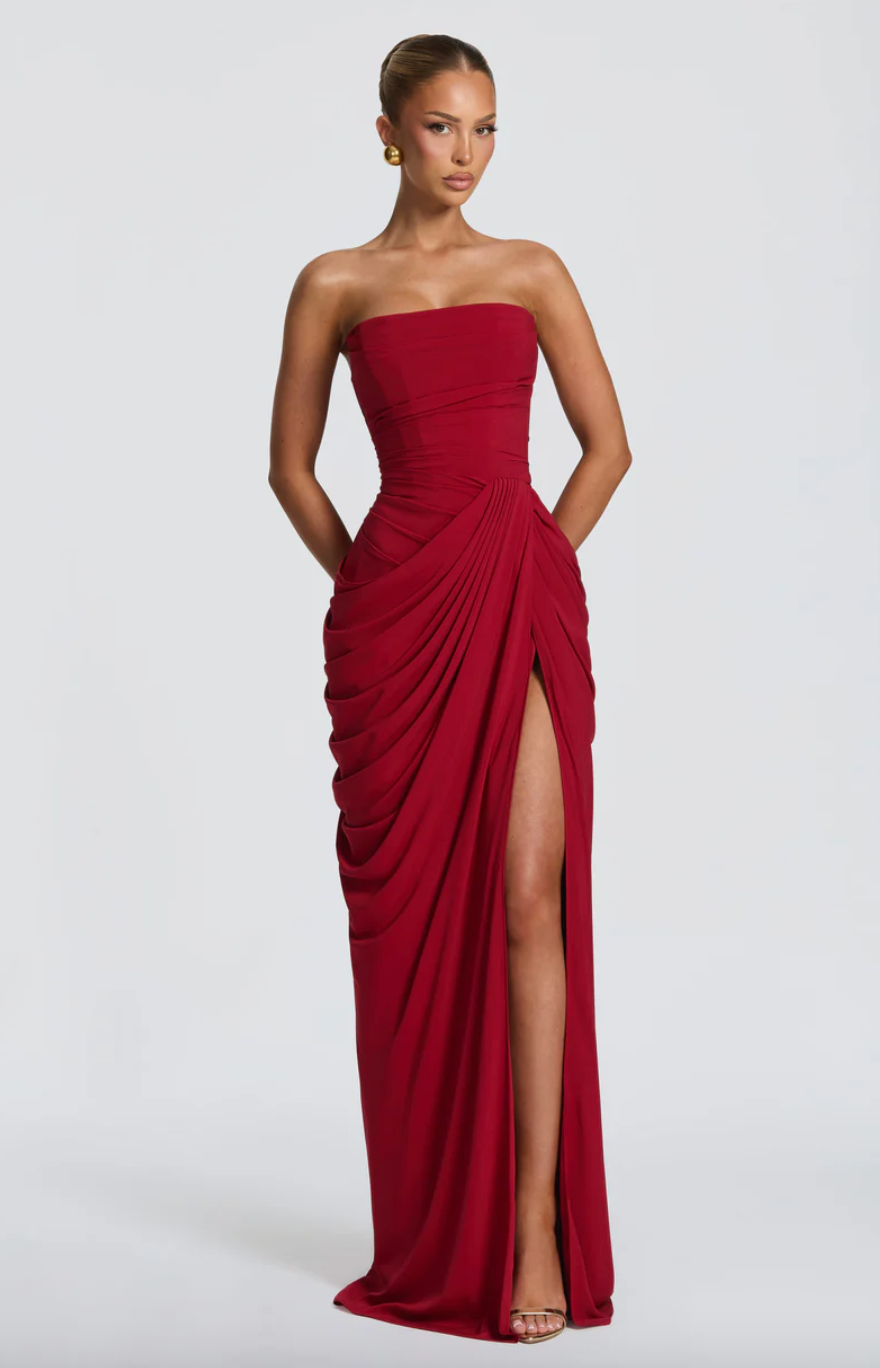 BABYBOO CYRA MAXI DRESS RED