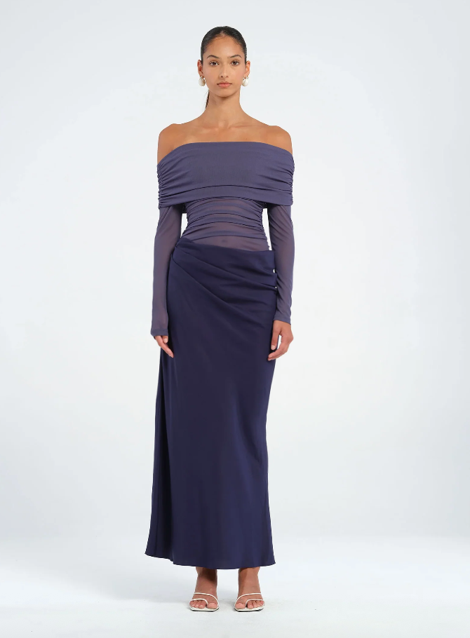 ONLINE WAREHOUSE SALE: BENNI YASMIN MAXI DRESS NAVY