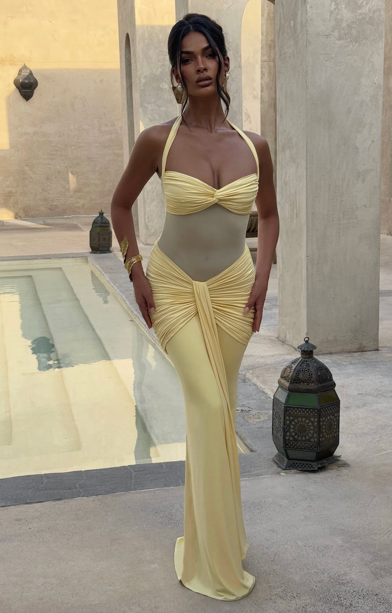 BABYBOO VIXEN MAXI DRESS YELLOW
