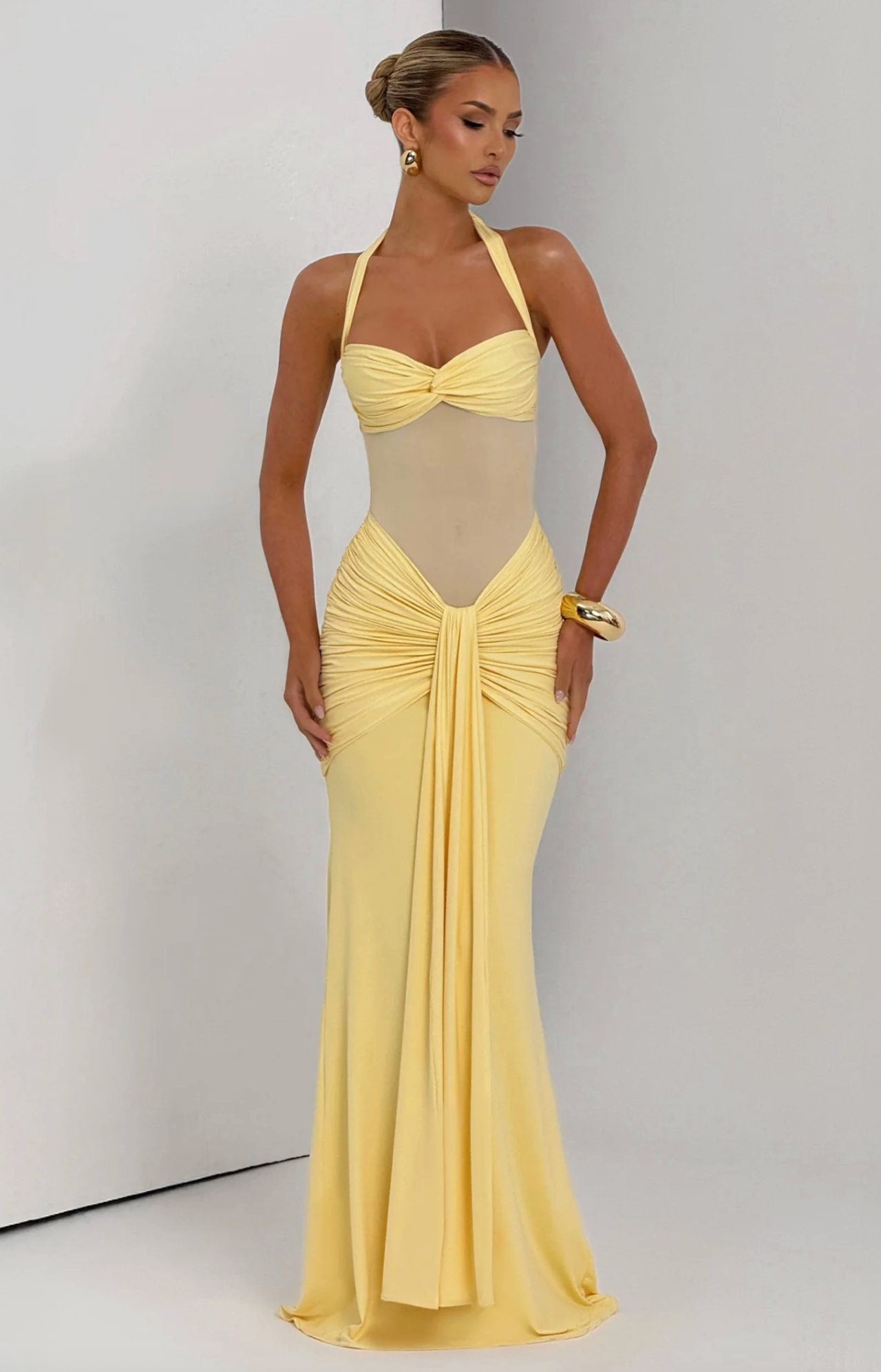 BABYBOO VIXEN MAXI DRESS YELLOW