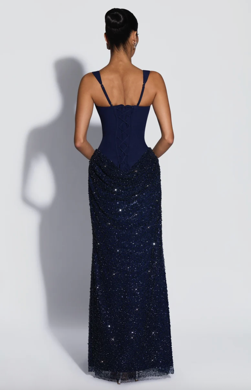 BABYBOO YEONA MAXI DRESS NAVY