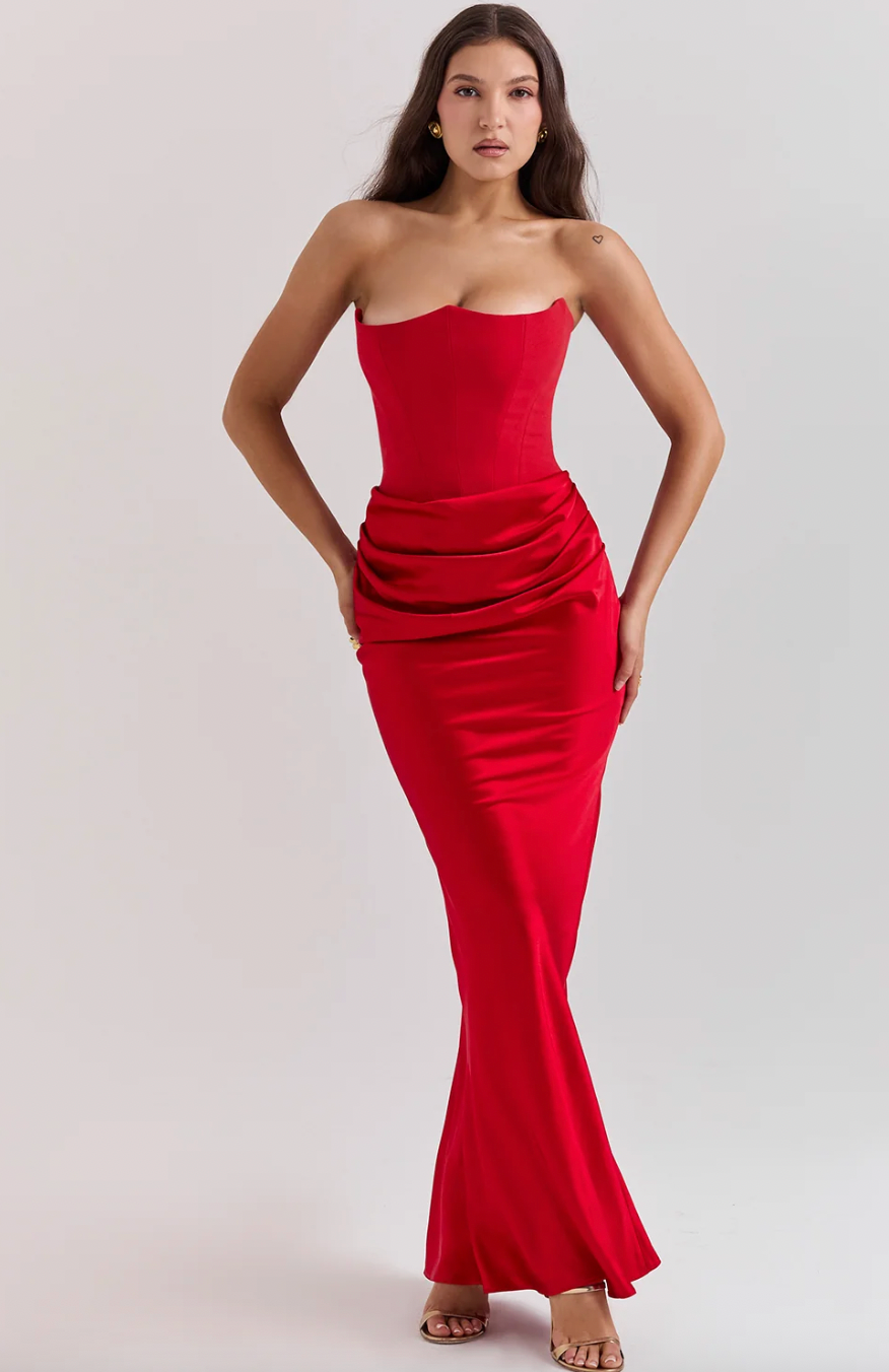 ONLINE WAREHOUSE SALE: HOUSE OF CB PERSEPHONE DRESS RED