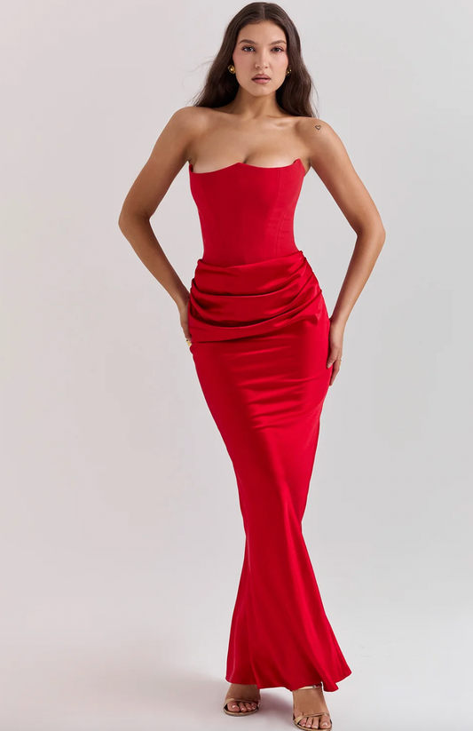 ONLINE WAREHOUSE SALE: HOUSE OF CB PERSEPHONE DRESS RED