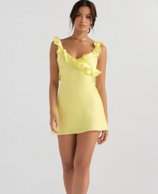 ONLINE WAREHOUSE SALE: HOUSE OF CB TINK DRESS YELLOW