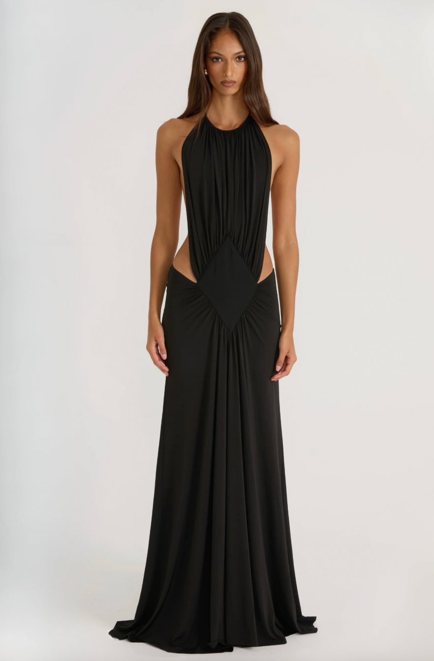 ANCE GRIA JACKIE GOWN BLACK