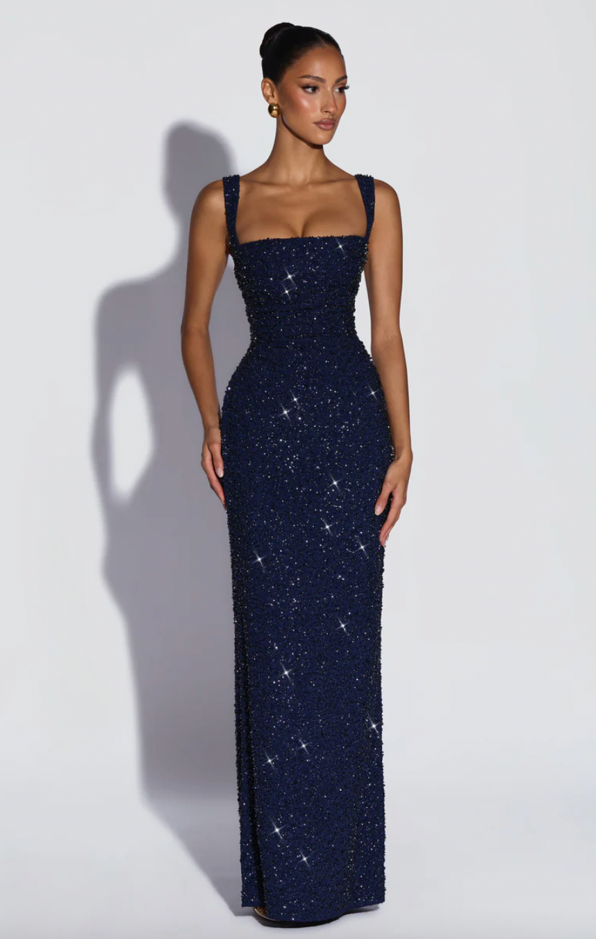 BABYBOO CALANTHE MAXI DRESS NAVY SPARKLE