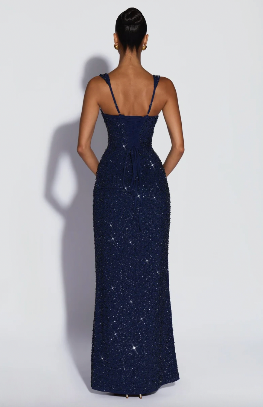 BABYBOO CALANTHE MAXI DRESS NAVY SPARKLE