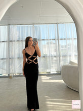 Load image into Gallery viewer, BEC AND BRIDGE DIAMOND DAYS STRAP MAXI DRESS BLACK
