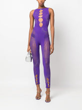 Load image into Gallery viewer, POSTER GIRL RHINESTONED JANICE JUMPSUIT PURPLE
